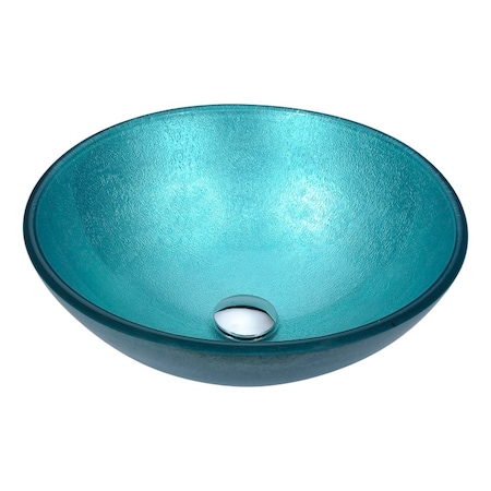 Anzzi Posh Deco-Glass Vessel Sink in Coral Blue LS-AZ281